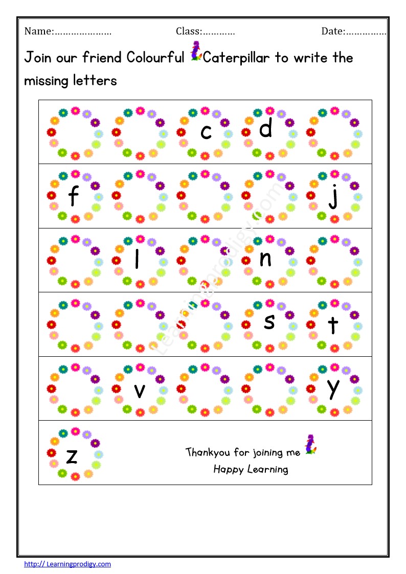 Free Printable Spring Worksheet for Nursery Kids|English Missing Letters Worksheet for Preschoolers