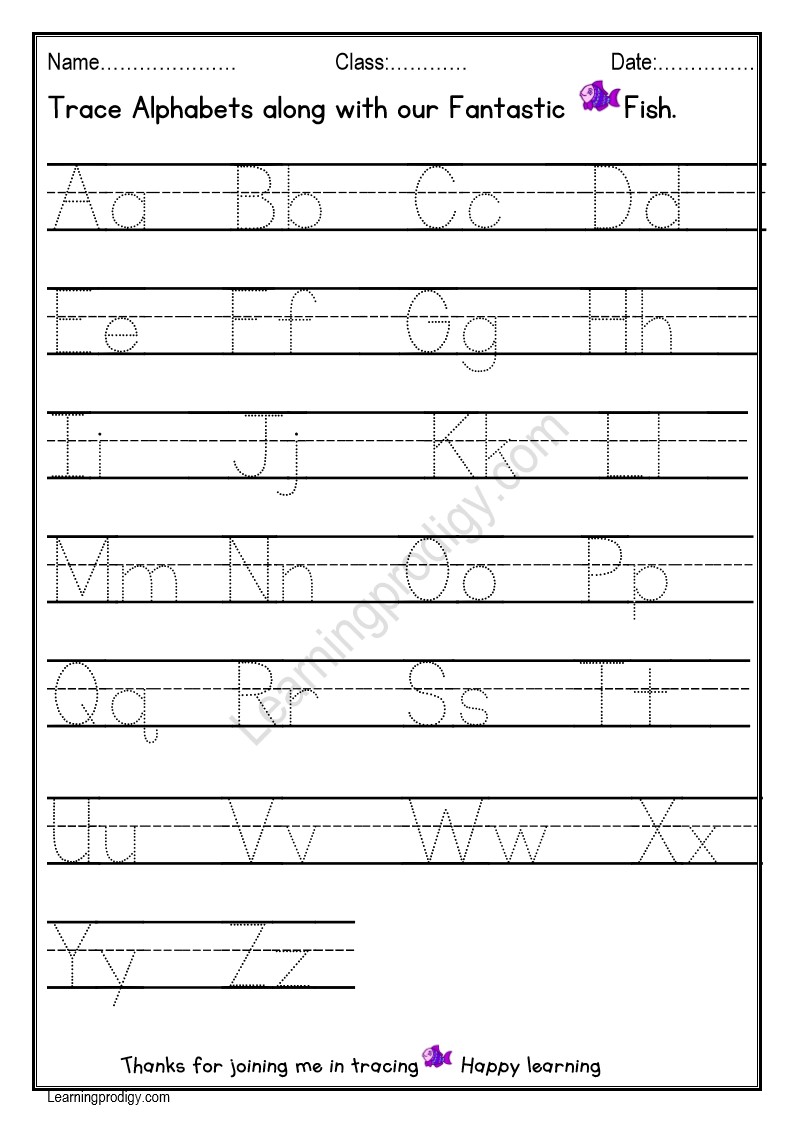 Free English Alphabets PDF Worksheet for Toddlers