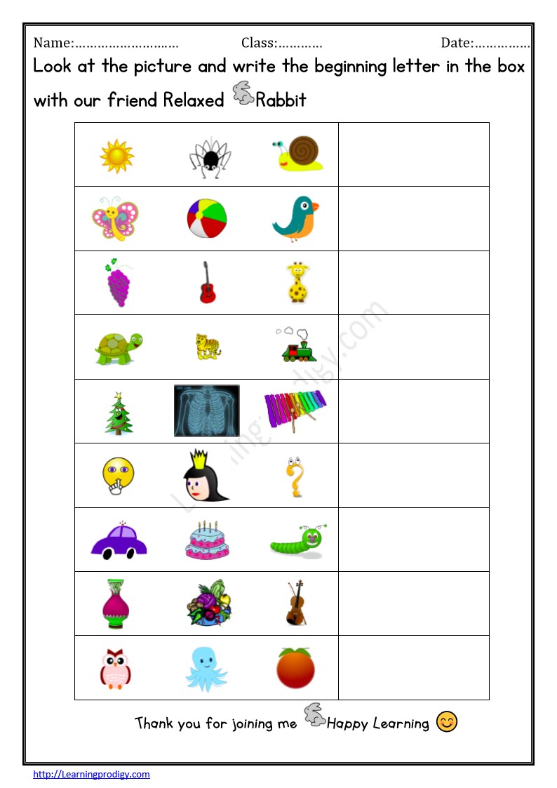 Free Printable English Worksheet for Preschoolers|Phonics Worksheet