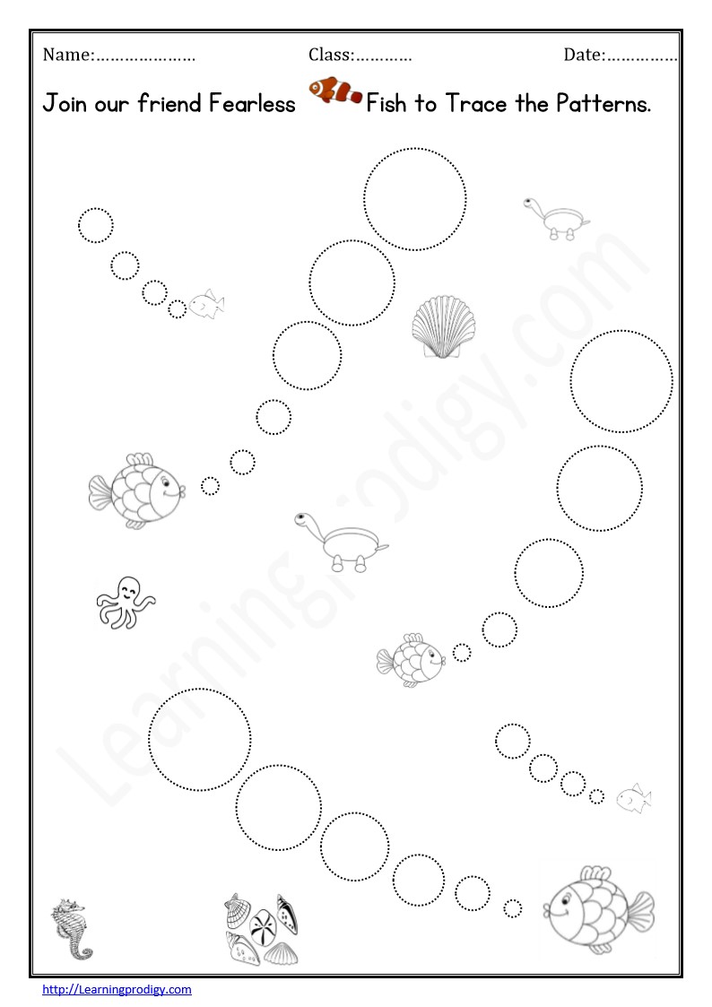 Free Bubbles Tracing Worksheet for School Kids|Preschoolers Worksheet