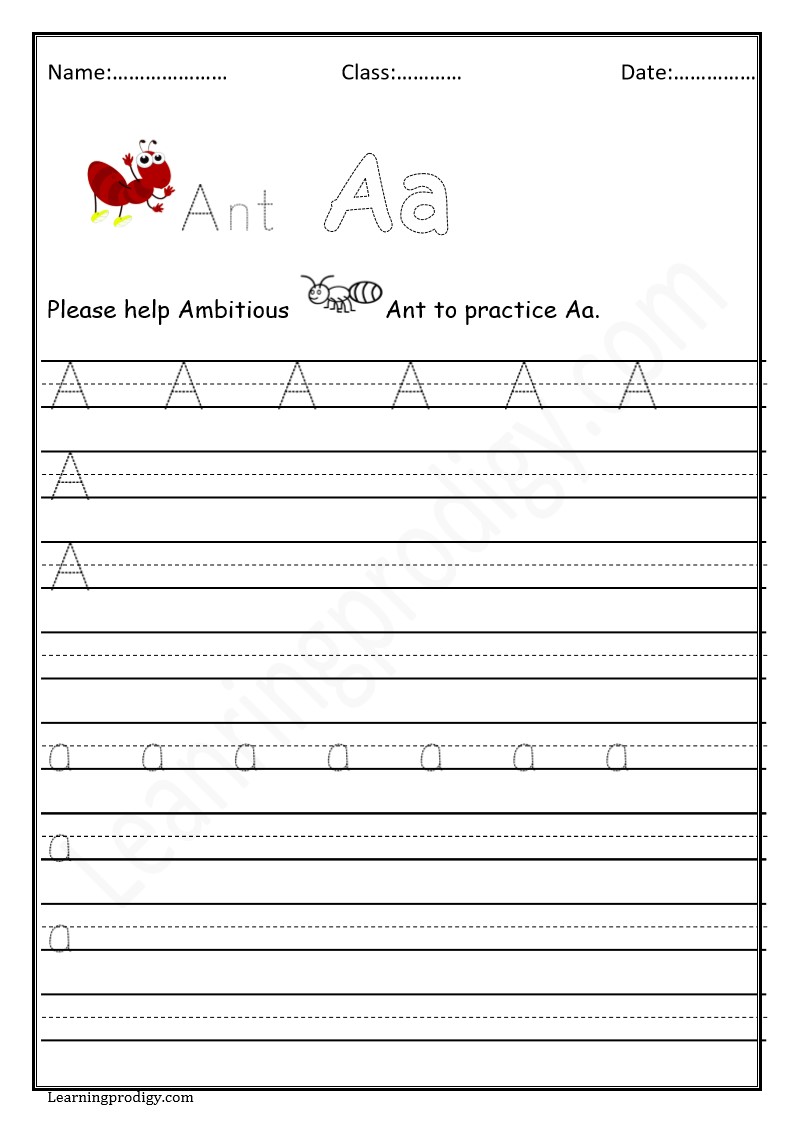 Free Printable English Alphabets Tracing Worksheets for Kindergarten Kids