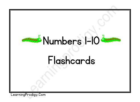 Free Printable Numbers Flashcards 1-10 for Kids