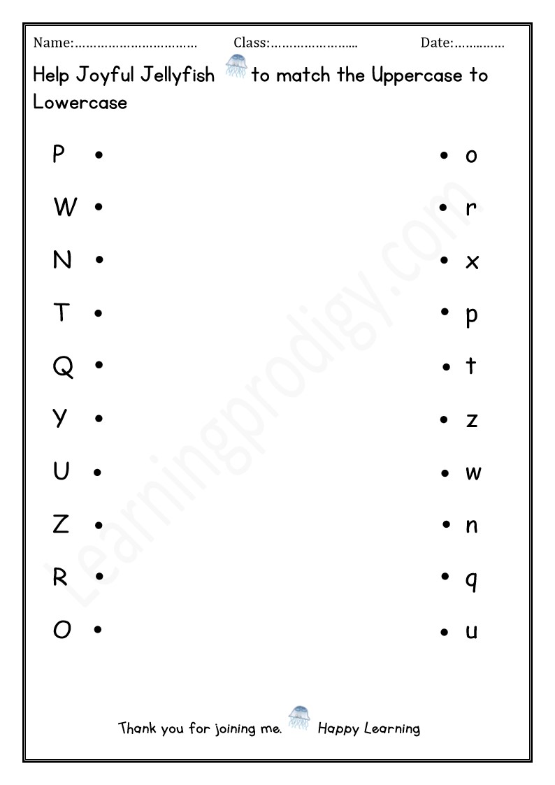 Free Printable Matching Worksheets for English Beginners