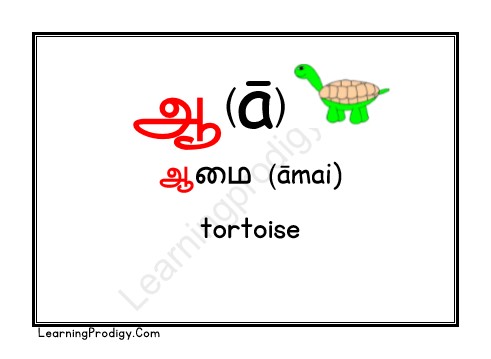 Free Printable Tamil Alphabet Flashcards For Nursery Kids | Tamil ...