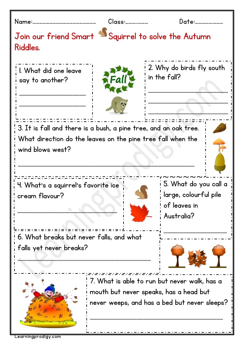 Autumn Riddles With Answers for Fall Activity | Autumn Puzzles.