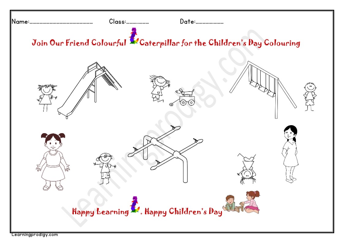 Free Printable Kids Colouring Activity for Children’s Day