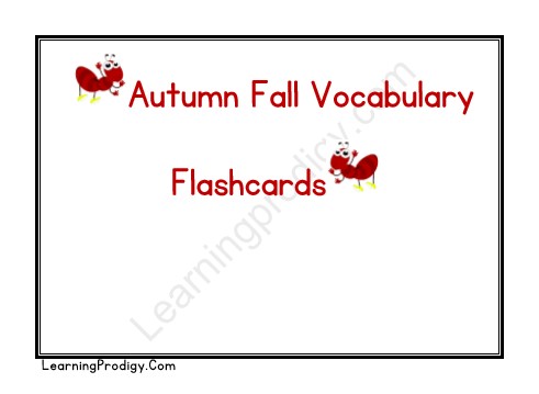 Free Printable Autumn Vocabulary Flashcards for Pre-K Kids