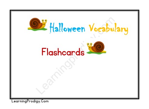 Free PDF Halloween Flashcards with Pictures for Pre-K Kids