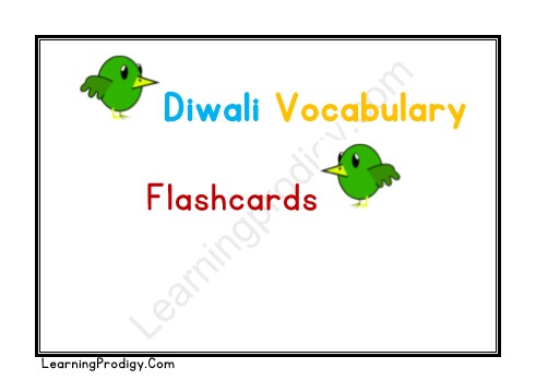 Free Printable Diwali Flashcards With Pictures for Pre Schoolers.