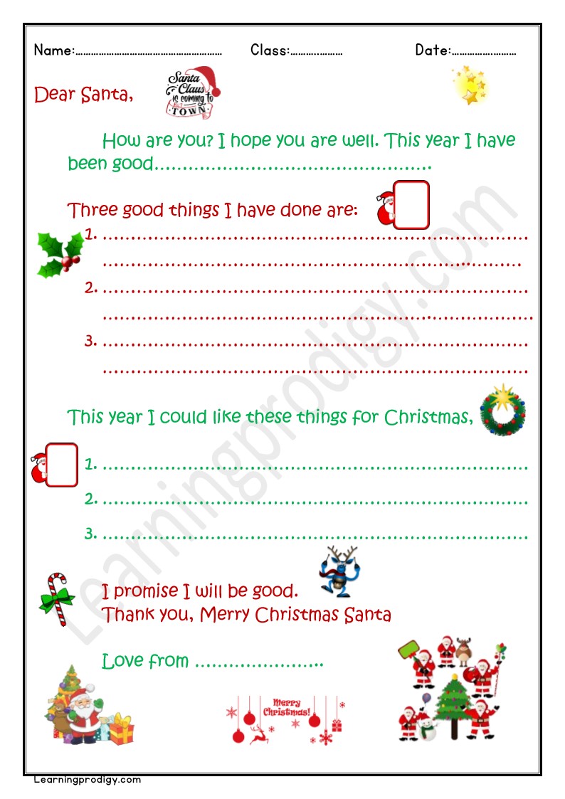 Free Printable Letter To Santa Templates For Christmas.
