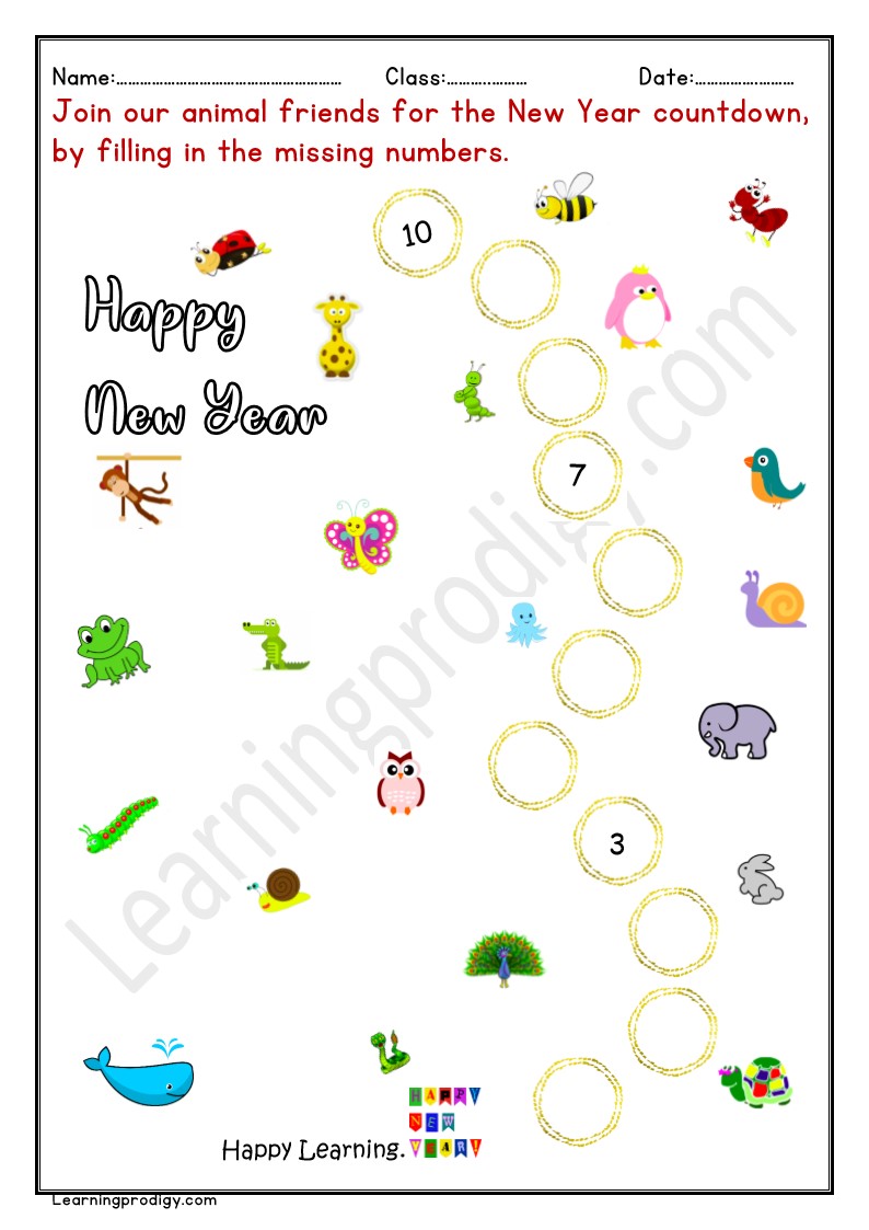 Free Printable New Year Countdown Activity For Kids
