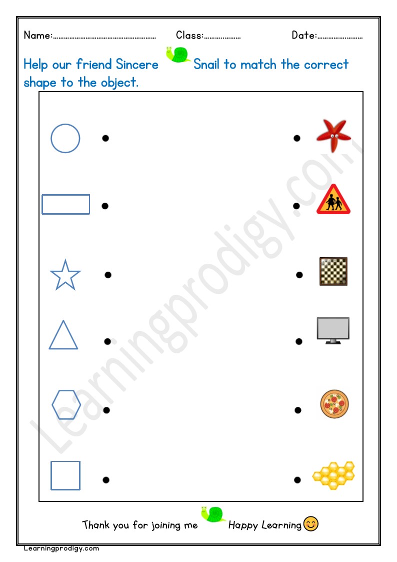 Free Printable Maths Shapes Matching Worksheet for Kids - Worksheet ...
